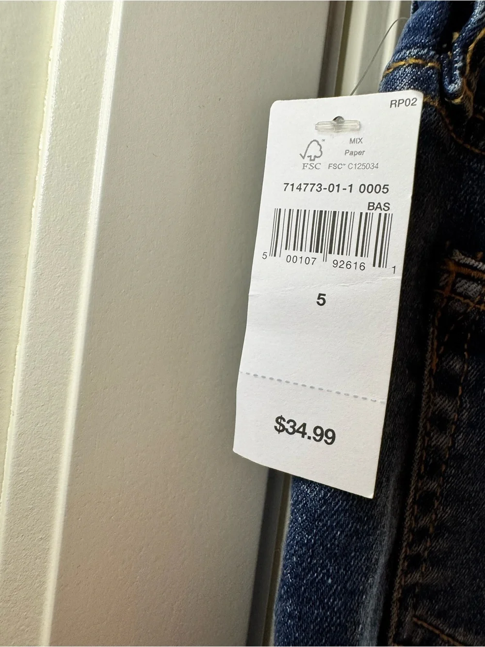 GAP Straight Leg Denim Jeans Size 5 Blue Medium Wash Pockets Cotton